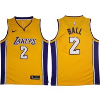 Nike NBA Los Angeles Lakers 2 Lonzo Ball Jersey Gold Swingman Statement Edition