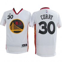 NBA Golden State Warriors 30 Stephen Curry Jersey White Chinese version Short Sleeve