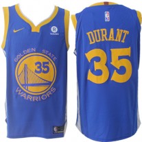 Nike NBA Golden State Warriors 35 Kevin Durant Jersey Blue Authentic Edition