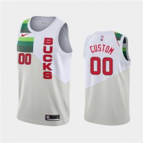 Cheap Bucks White Earned Personalized Custom Jerseys For Sale