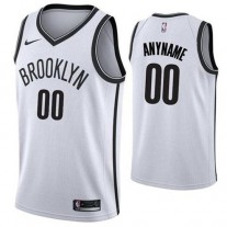 Cheap Custom Nets Nike Association Jersey White For Sale