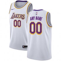 Cheap Lakers White Custom Jersey Association Edition For Sale