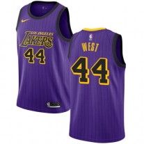 Cheap Men's Jerry West Lakers Jersey Purple NBA City Edition