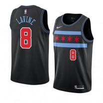 Mens Zach LaVine Bulls City Jerseys 2018-19 Black Cheap For Sale