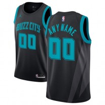 Wholesale Custom Hornets Jordan Brand Black Jersey City Edition