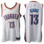 Nike NBA Oklahoma City Thunder 13 Paul George Jersey White Authentic Edition