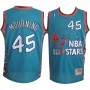 Nike NBA Miami Heat 45 Alonzo Mourning 1996 All Star Jersey Green Throwback