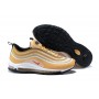 Nike Air Max 97 Ultra 17 Gold Running Shoes On Feet For Cheap Sale