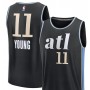 Unisex Atlanta Hawks Trae Young Fanatics Branded Black 2023 24 Fast Break Jersey - City Edition